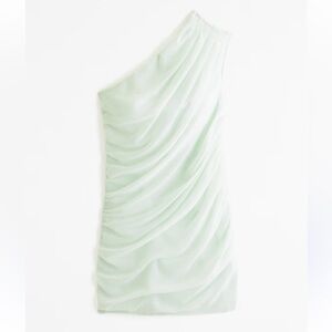 A&F One-Shoulder Chiffon Mini Dress